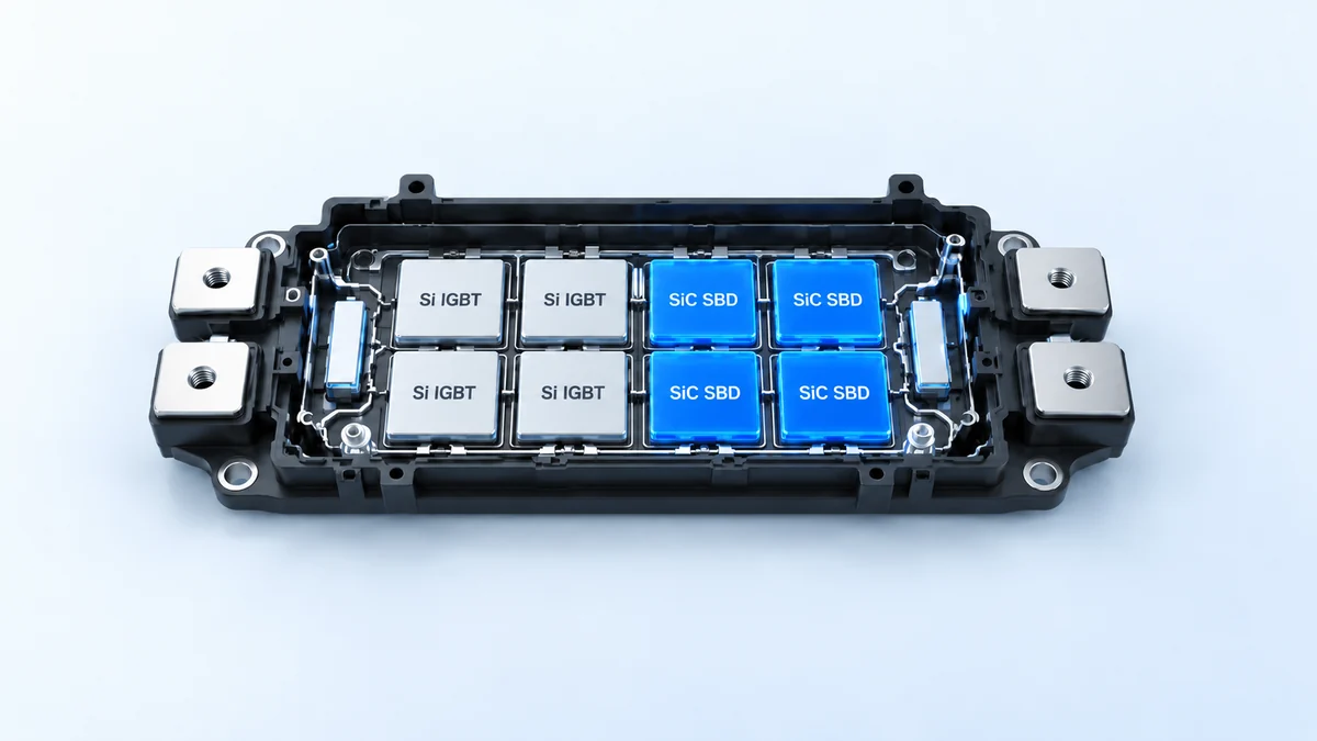 Hybrid chip configuration in the same module housing